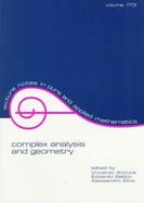 Complex Analysis and Geometry Proceedings of the Conference at Trento cover