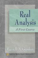 Real Analysis: A First Course cover