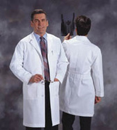 Mens Professional Lab Coat-White-Size 38 cover