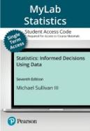Single Term MyLab Statistics Access Code with Pearson eText for Statistics: Informed Decisions Using Data cover