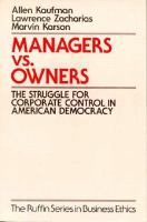 Managers Vs. Owners The Struggle for Corporate Control in American Democracy cover