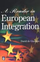 A Reader in European Integration cover