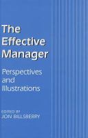 The Effective Manager Perspectives and Illustrations cover