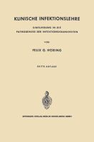 Klinische Infektionslehre : Einführung in Die Pathogenese der Infektionskrankheiten cover