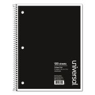 3 Subject Wirebound Notebook, 11 x 8 1/2, College Rule, 120 Sheets, Black Cover cover
