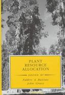 Plant Resource Allocation cover