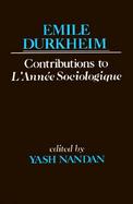 Emile Durkheim Contributions to L'Annee Sociologique cover