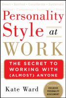 Personality Style at Work: the Secret to Working with (Almost) Anyone cover