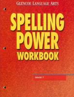 Glencoe Literature Spelling Power cover