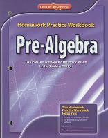 Pre-Algebra, Homework Practice Workbook cover