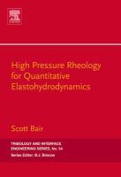 High Pressure Rheology for Quantitative Elastohydrodynamics cover