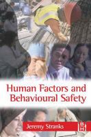 Human Factors and Behavioural Safety cover