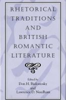 Rhetorical Traditions and British Romantic Literature cover