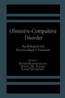 Obsessive-Compulsive Disorder Psychological and Pharmacological Treatment cover