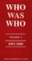 Who Was Who 1951-60 cover