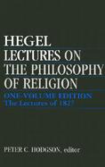 Lectures on the Philosophy of Religion cover