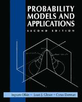 Probability Models and Applications cover