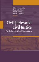 Civil Juries and Civil Justice cover