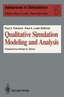 Qualitative Simulation Modelling and Analysis cover