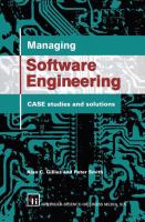 Managing Software Engineering Case Studies and Solutions cover