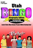 Utah Bingo Biography Edition cover