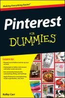 Pinterest for Dummies cover
