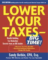 Lower Your Taxes Big Time 2013-2014 5/E cover