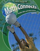 Math Connects: Course 3: Concepts, Skills, and Problems Solving (Math Connects: Course 3) cover
