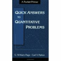 Quick Answers to Quantitative Problems A Pocket Primer cover