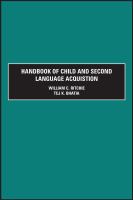 Handbook of Child and Second Language Acquis: Two Volume Set cover