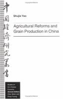 Agricultural Reforms and Grain Production in China cover