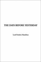 The Days Before Yesterday cover
