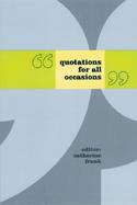Quotations for All Occasions cover