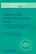 A Mathematical Introduction to String Theory Variational Problems, Geometric and Probabilistic Methods cover