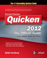 Quicken 2012 the Official Guide cover