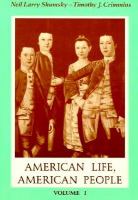 American Life, American People: Volume 1 cover