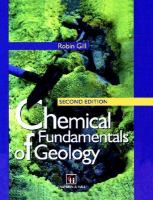Chemical Fundamentals of Geology cover