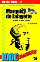 Marquis De Lafayette A Hero to Two Worlds cover