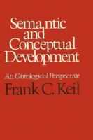 Semantic and Conceptual Development: An Ontological Perspective cover