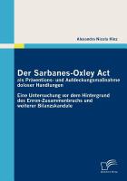 Der Sarbanes-Oxley Act Als Präventions- und Aufdeckungsmaßnahme Doloser Handlungen cover