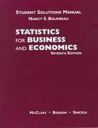 Statistics for Business and Economics Student Solutions Manual cover