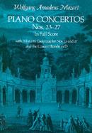 Piano Concertos Nos. 23-27 in Full Score With Mozart's Cadenzas for Nos. 23 and 27 and the Concert Rondo in D cover
