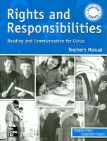 Rights and Responsibilities: Reading and Communication for Civics TM cover