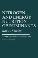 Nitrogen and Energy Nutrition of Ruminants cover
