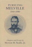 Pursuing Melville, 1940-1980 cover