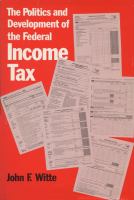 The Politics and Development of the Federal Income Tax cover