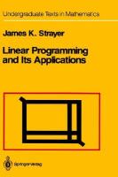 Linear Programming and Its Applications cover