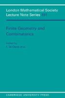 Finite Geometrics and Combinatorics The Second International Conference at Deinze cover