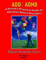 ADD/ADHD A Parent's Practical Guide to Attention Deficit Disorders cover