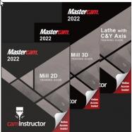 Mastercam 2022 - Mill 2D & 3D & Lathe Training Guide Combo with online access cover